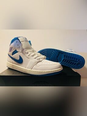Air Jordan 1 Mid SE Industrial Blue Mens Size 12 FN5215-141 New
